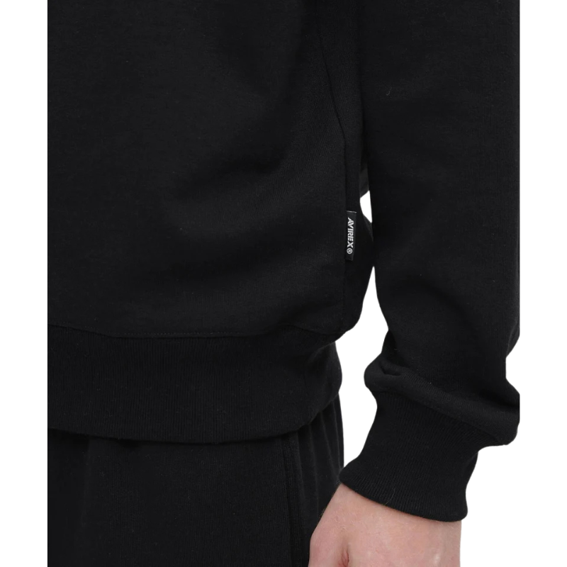 AVIREX SIGNATURE VARSITY LOGO CREWNECK SWEAT "BLACK"  7836932001-010