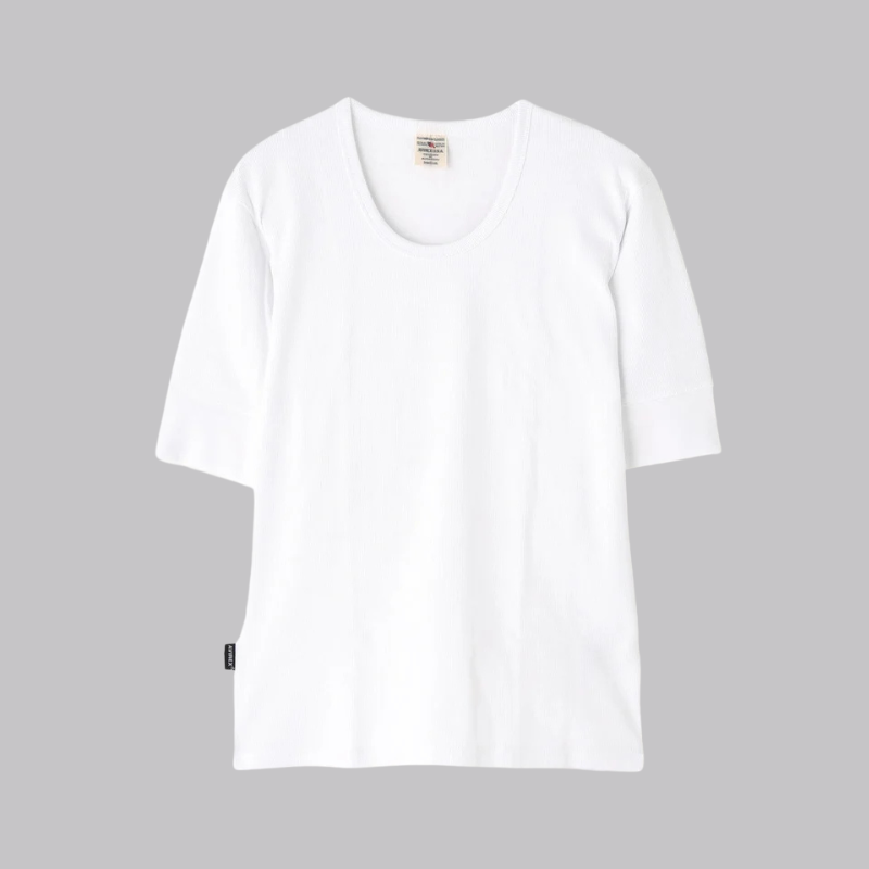AVIREX DAILY HALF SLEEVE U-NECK T-SHIRT  "WHITE" 7834934024-030