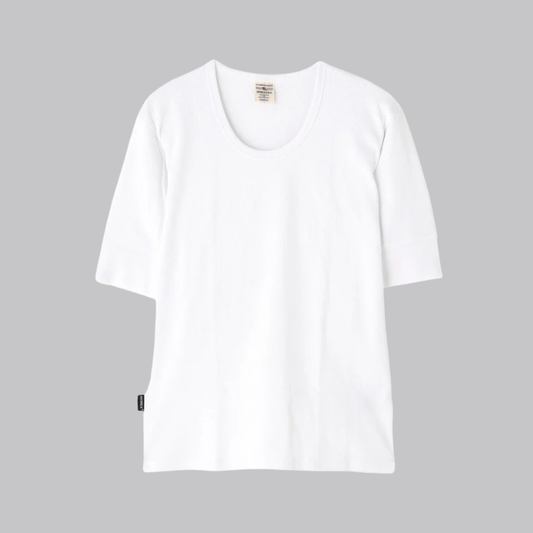 AVIREX DAILY HALF SLEEVE U-NECK T-SHIRT  "WHITE" 7834934024-030