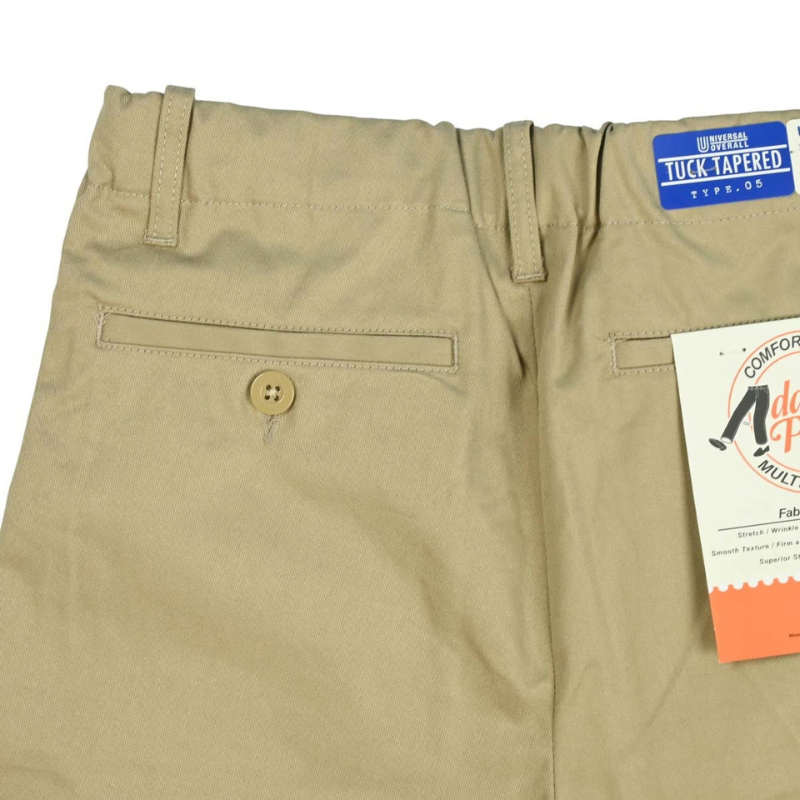 UNIVERSAL OVERALL ADDICTIVE TUCK TAPERD PANTS  "C.BEIGE" PTU-05