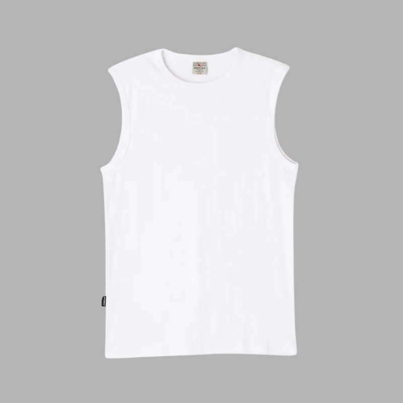 AVIREX DAILY NO SLEEVE SHIRT  "WHITE" 7835935001-030