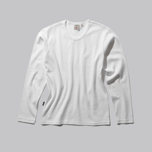 AVIREX DAILY MINI WAFFLE V NECK T-SHIRT  "WHITE" 7834930023-030