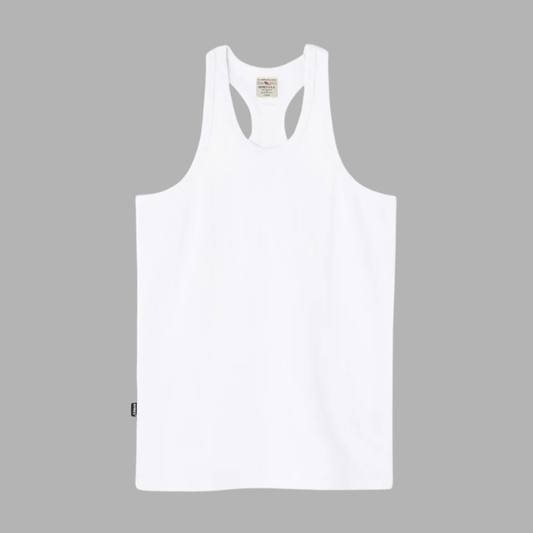 AVIREX DAILY RIB TANK TOP BACK CROSS  "WHITE" 7835937001-030