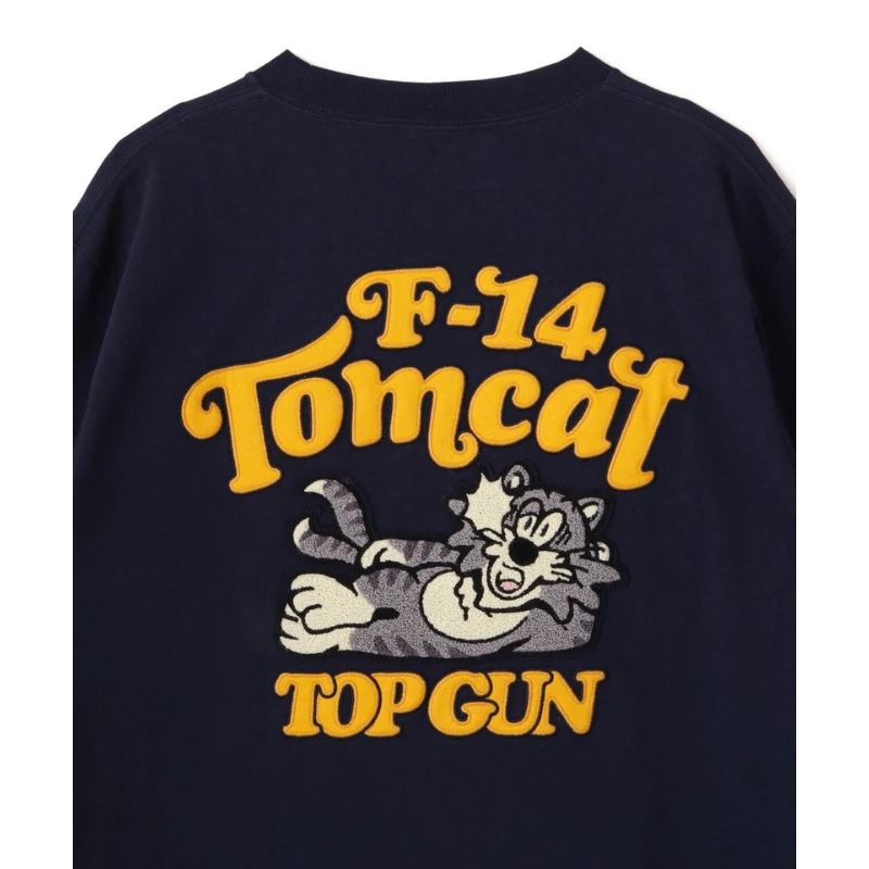 AVIREX SAGARA TOM CAT L/S T-SHIRT "NAVY"  7833930016-120