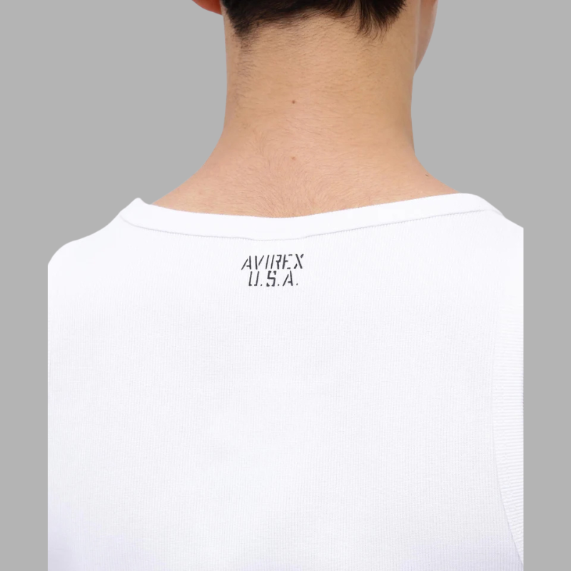 AVIREX DAILY RIB TANK TOP  "WHITE" 7835937002-030