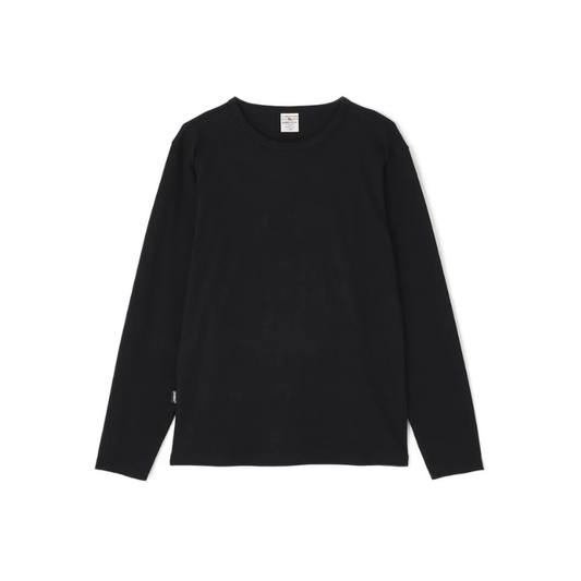 AVIREX DAILY RIB L/S CREW NECK T-SHIRT  "BLACK" 7834930019-010