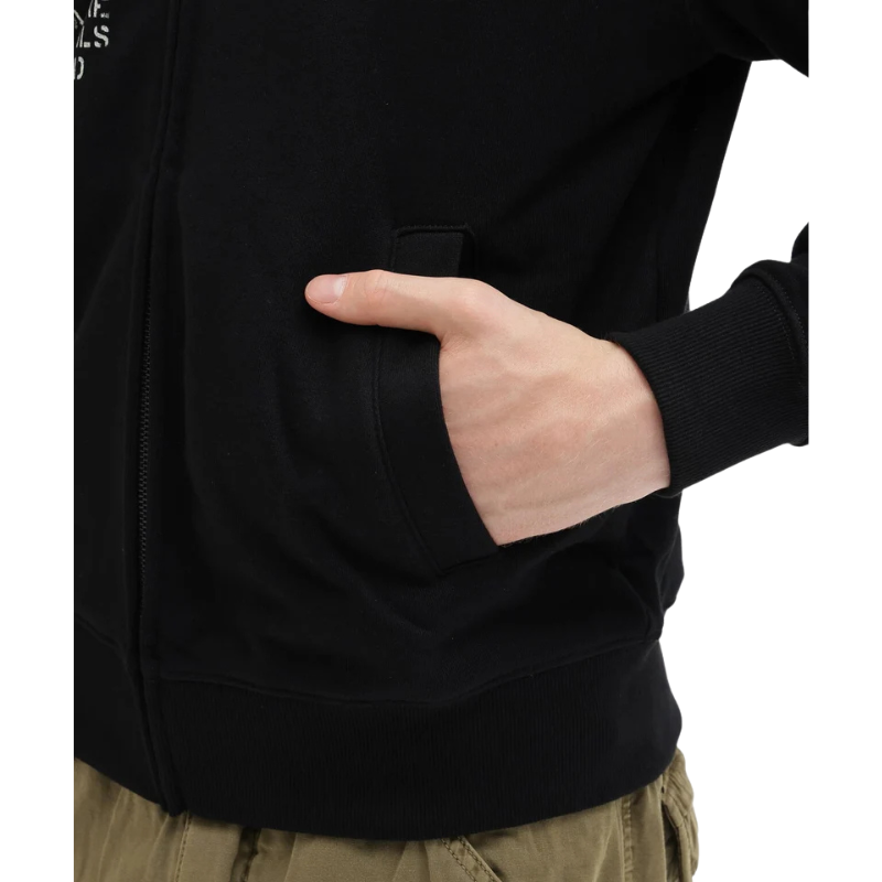 AVIREX LONG SLEEVE ZIP PARKA DUST DEVILS  "BLACK"7836931002-010
