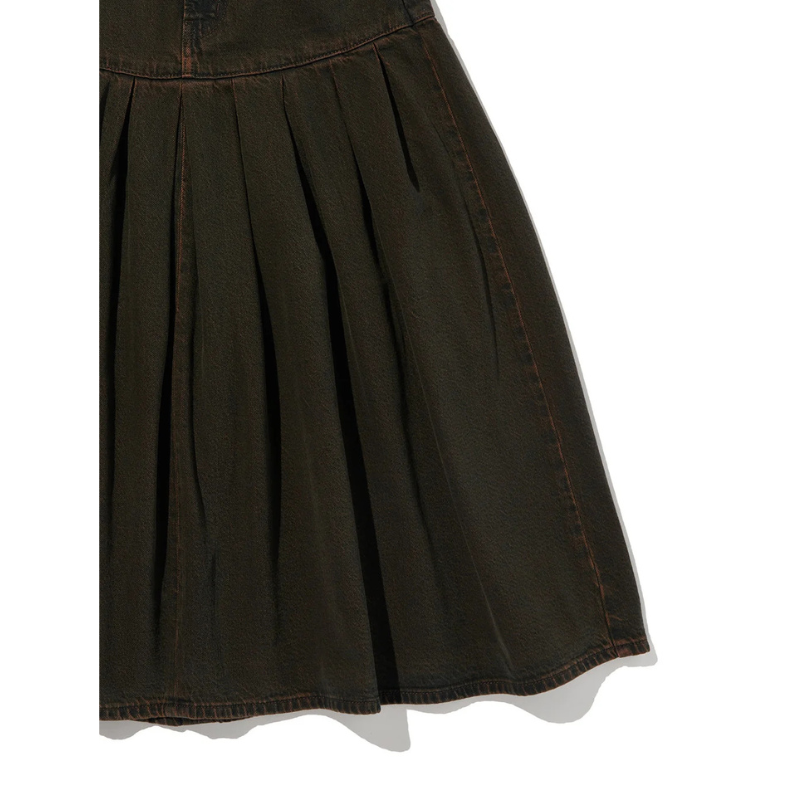 Levi’s YOKED PLEATED SKIRT "BROWN" 0089T-0001