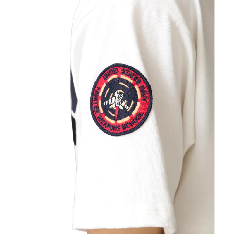 AVIREX TOP GUN PATCH & PRINT T-SHIRT "WHITE"  7833934013-030