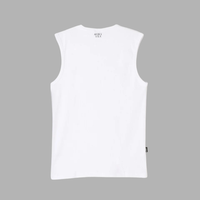 AVIREX DAILY NO SLEEVE SHIRT  "WHITE" 7835935001-030