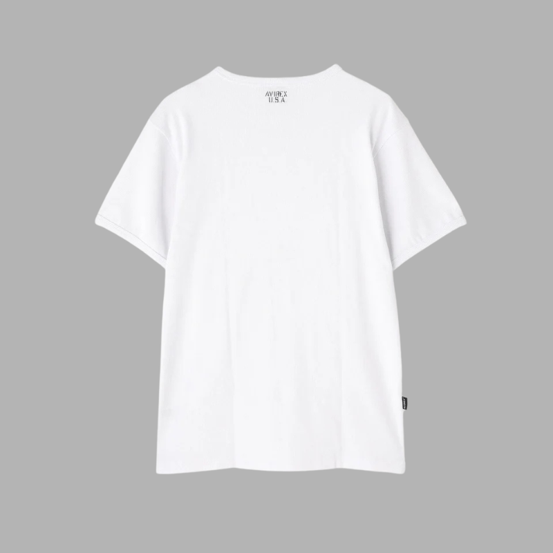 AVIREX DAILY RIB S/S CREW NECK T-SHIRT  "WHITE" 7835934006-030