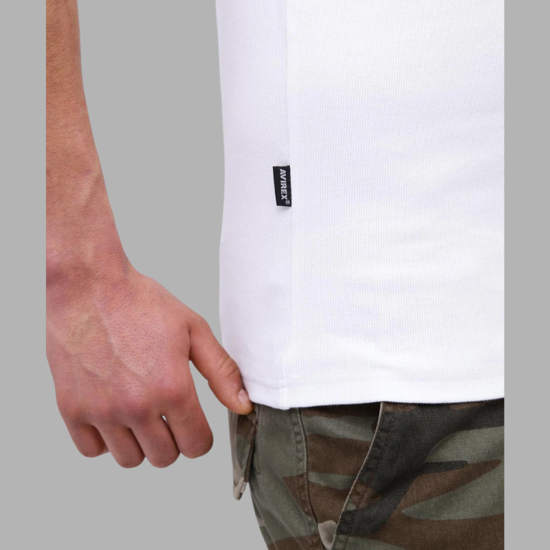 AVIREX DAILY RIB TANK TOP  "WHITE" 7835937002-030