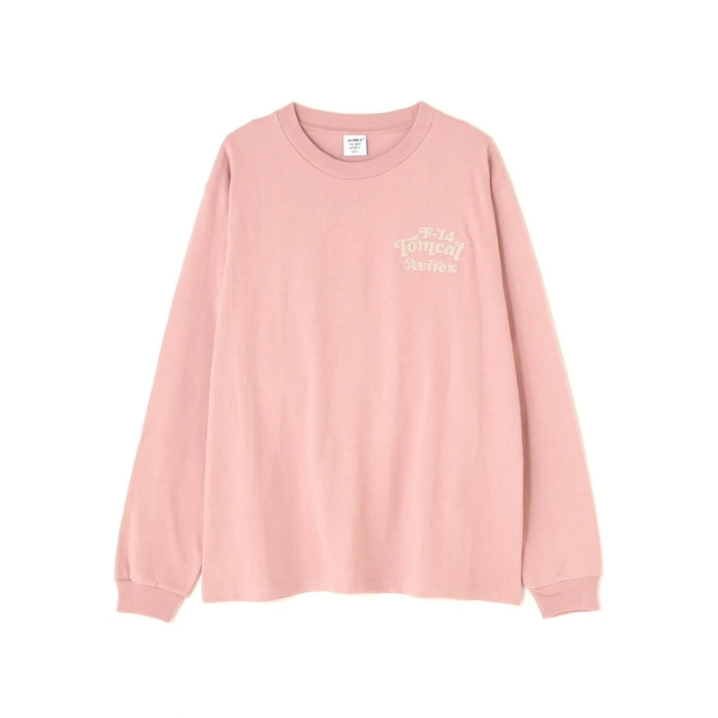 AVIREX SAGARA TOM CAT L/S T-SHIRT "PINK"  7833930016-090