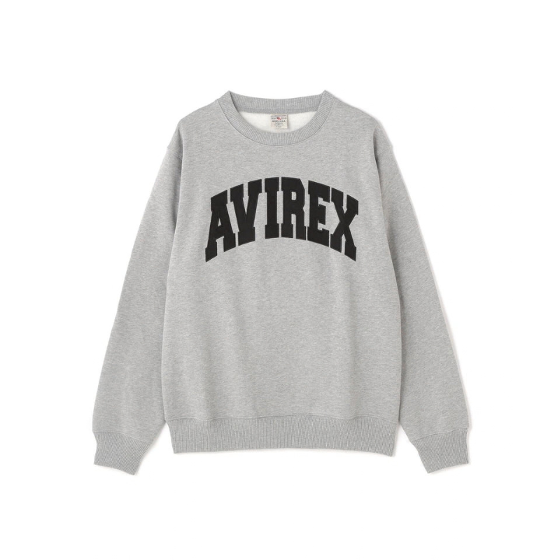 AVIREX DAILY CREW NECK L/S SWEAT LOGO  "OXFORD" 7833932003-382