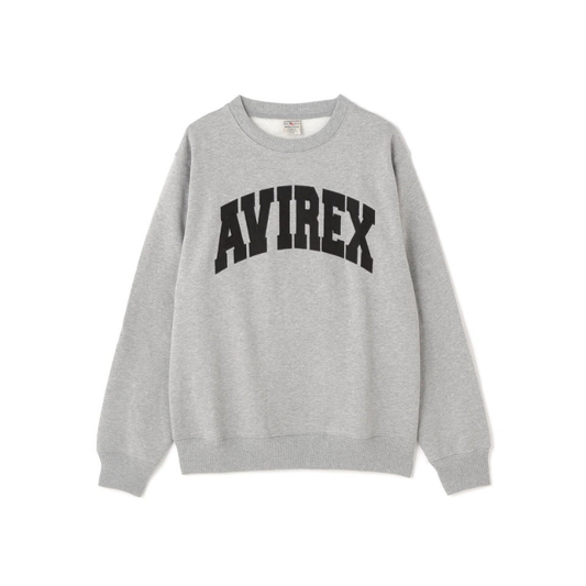 AVIREX DAILY CREW NECK L/S SWEAT LOGO  "OXFORD" 7833932003-382