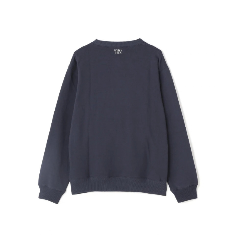 AVIREX DAILY CREW NECK L/S SWEAT "NAVY" 7833932002-120