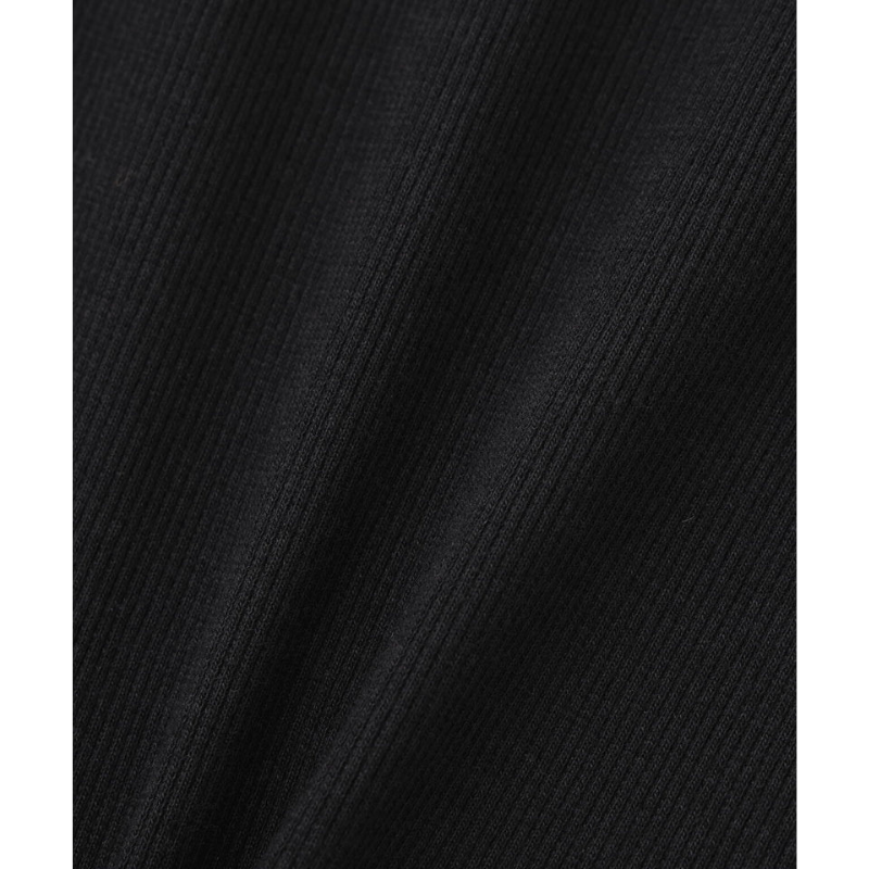 AVIREX DAILY 2/3 SLEEVE U-NECK T-SHIRT  "BLACK" 7835933001-010