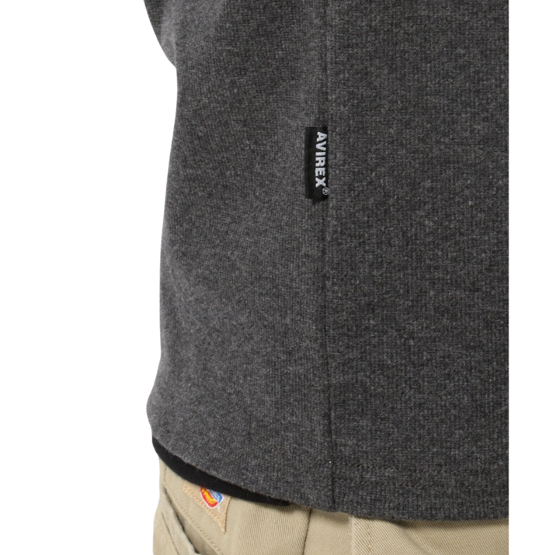 AVIREX DAILY STAND ZIP RIB JACKET  "CHARCOAL" 7834930022-410