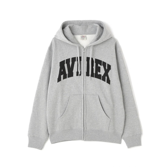 AVIREX DAILY ZIP UP SWEAT PARKA LOGO  "OXFORD"7833931007-382