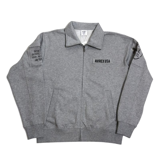 AVIREX FATIGUE STAND ZIPUP SWEAT "OXFORD"  7834930001-382