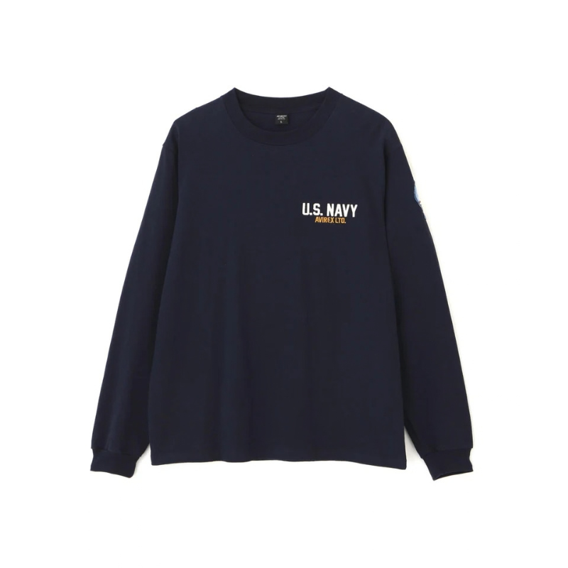 AVIREX LONG SLEEVE T-SHIRT TOPGUN "NAVY"  7833930017-120