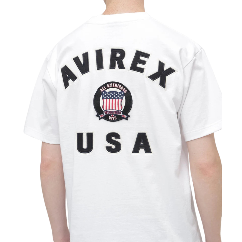 AVIREX SIGNATURE VARSITY LOGO T-SHIRT "WHITE"  7836934016-030