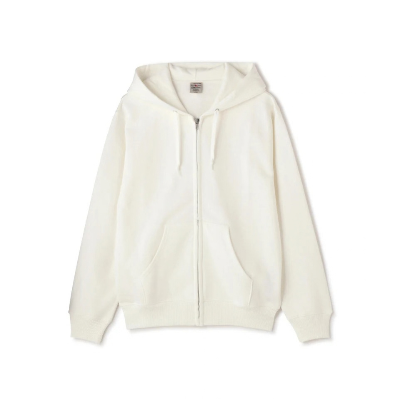 AVIREX DAILY ZIP UP SWEAT PARKA "OFF WHITE" 7833931005-033