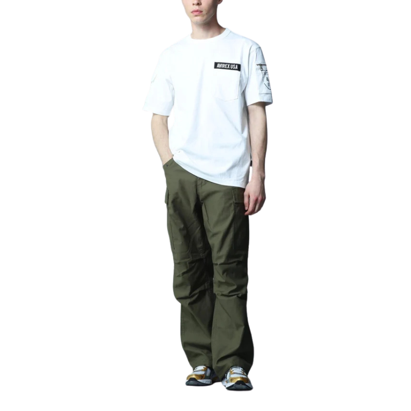 AVIREX FATIGUE S/S T-SHIRT "WHITE"  7835934010-030