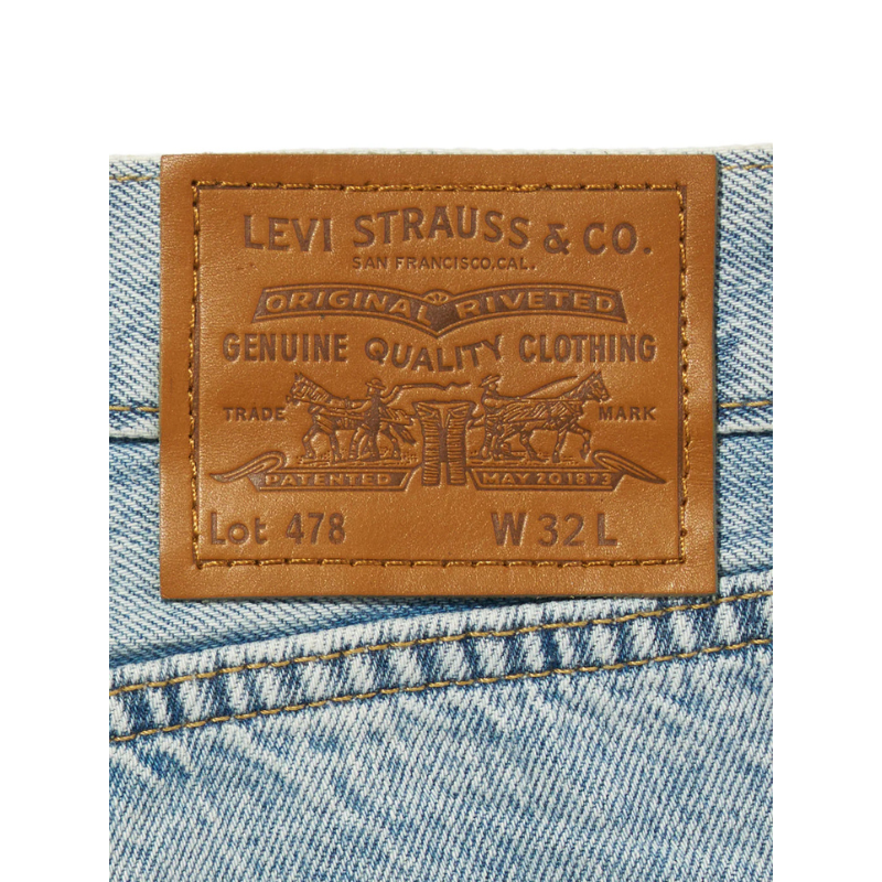 Levi’s 478 BAGGY SHORTS JEANS "LIGHT INDIGO" 001JM-0006