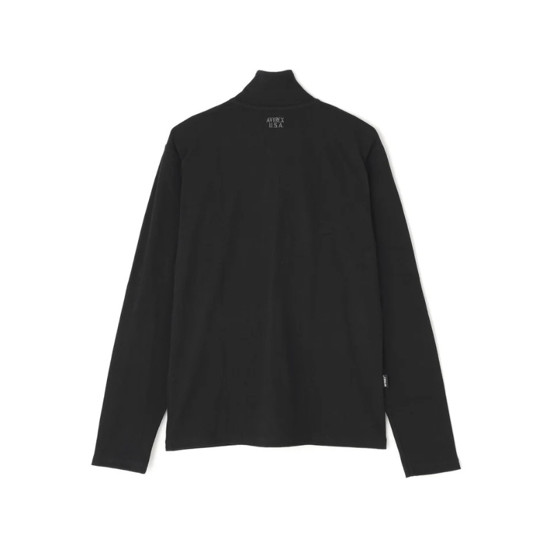 AVIREX DAILY STAND ZIP RIB JACKET  "BLACK" 7834930022-010