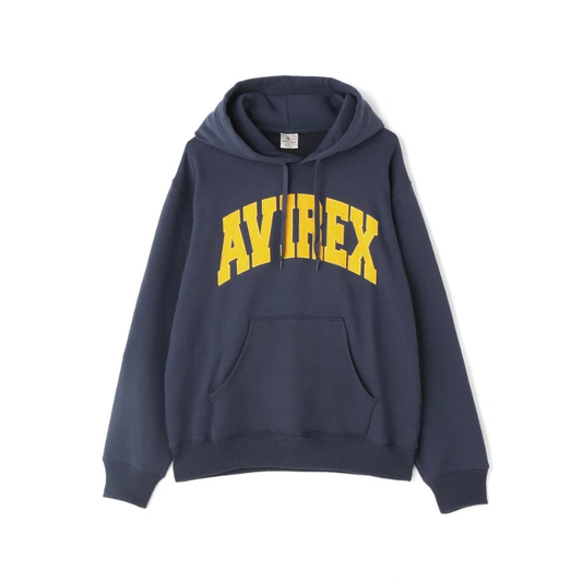 AVIREX DAILY PULLOVER SWEAT PARKA LOGO  "NAVY"7833931006-120