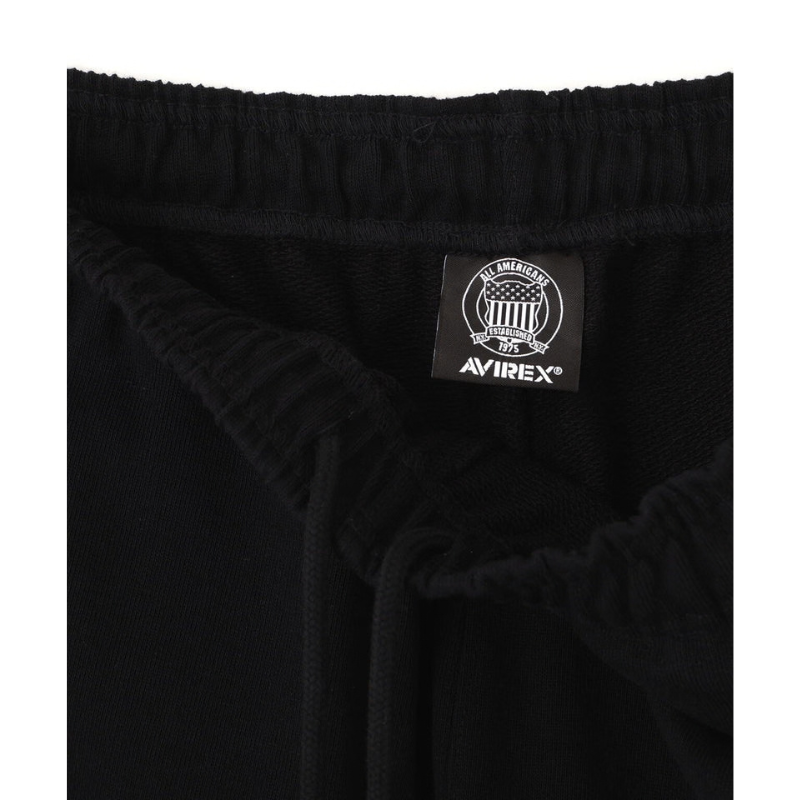 AVIREX SIGNATURE VARSITY LOGO SWEAT PANTS "BLACK"  7836910025-010