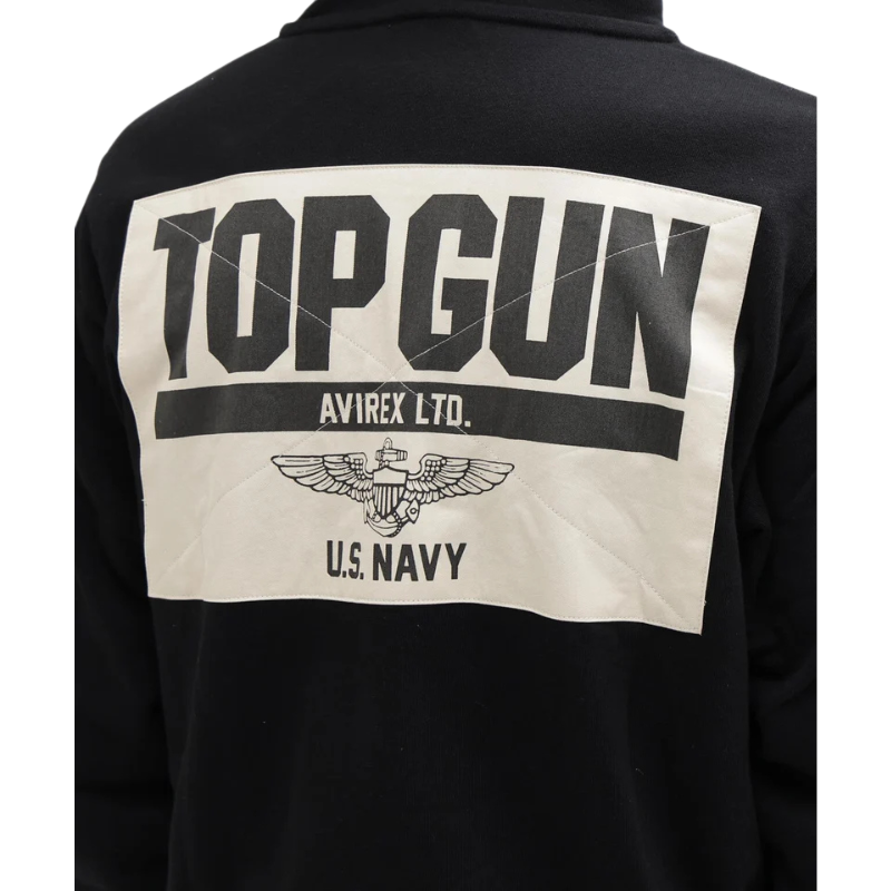 AVIREX LONG SLEEVE ZIP PARKA DUST DEVILS  "BLACK"7836931002-010