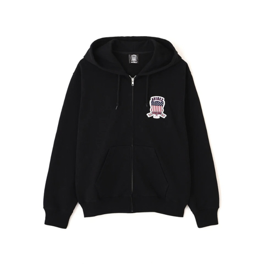 AVIREX SIGNATURE VARSITY ZIP UP PARKA "BLACK" 7836931001-010