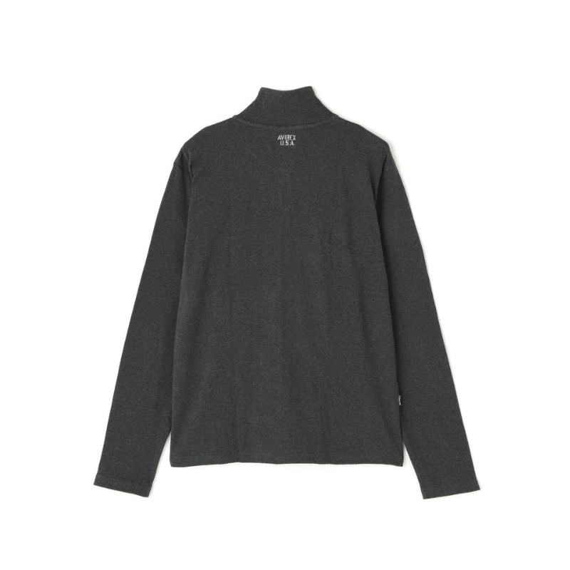 AVIREX DAILY STAND ZIP RIB JACKET  "CHARCOAL" 7834930022-410