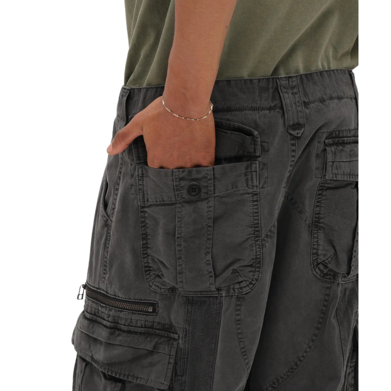 AVIREX PIGMENT TAPING CARGO PANTS  "BLACK" 7836910022-010