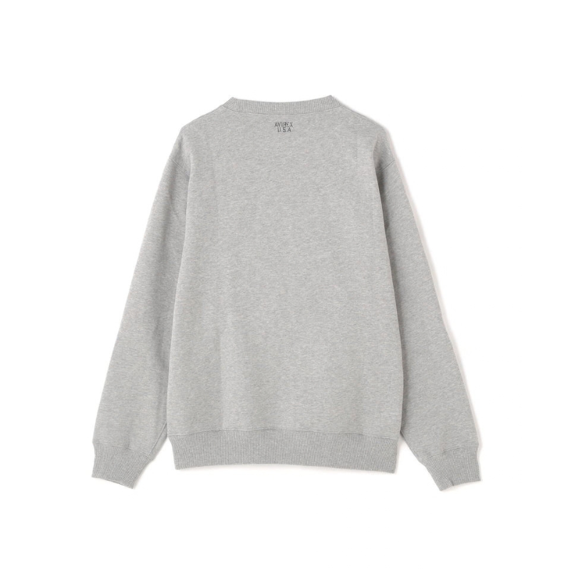 AVIREX DAILY CREW NECK L/S SWEAT "OXFORD" 7833932002-382