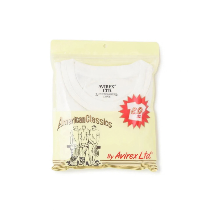 AVIREX CREW NECK PACK T-SHIRT "WHITE"  7835934018-030