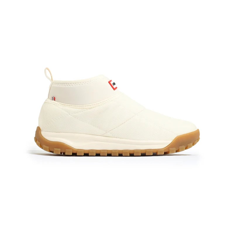 HUNTER TRAVEL 2.0 QUILTED NEO TRAINER BOOT "WHITE WILLOW/GUM" UFS7149REN-WWG