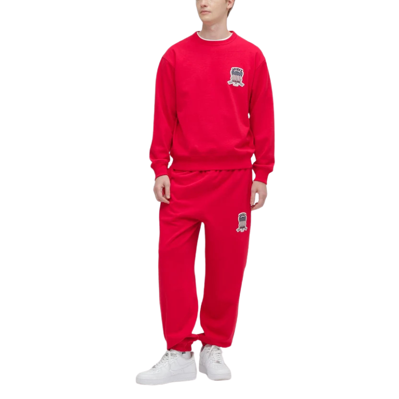 AVIREX Sweat Set Up SIGNATURE VARSITY LOGO CREWNECK SWEAT × SWEAT PANTS “RED”