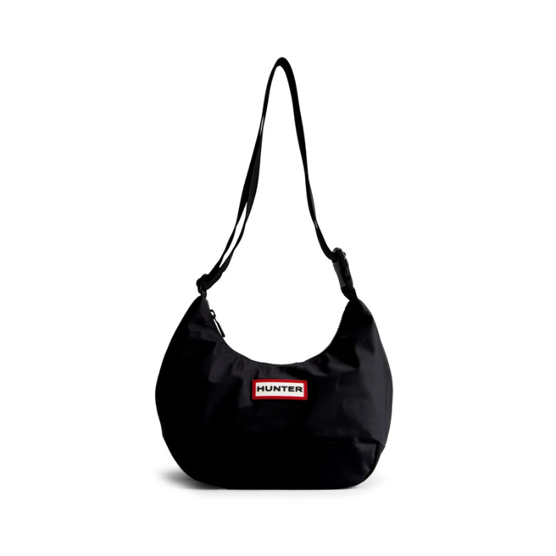 HUNTER NYLON MIDI HOBO "BLACK" UBS3601KBM-BLK