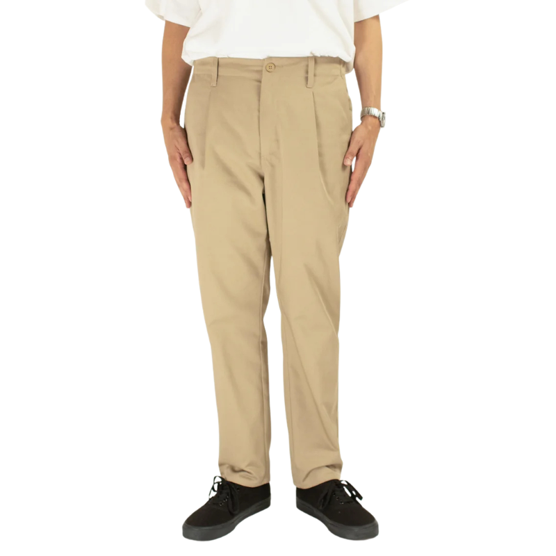 UNIVERSAL OVERALL ADDICTIVE TUCK TAPERD PANTS  "C.BEIGE" PTU-05