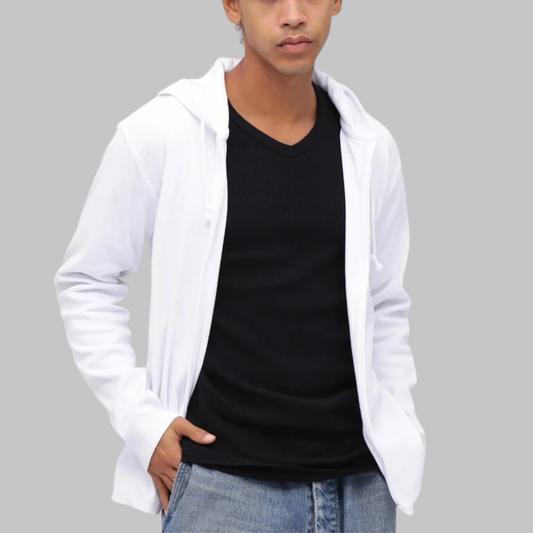AVIREX DAILY RIB ZIP PARKA  "WHITE" 7834930021-030