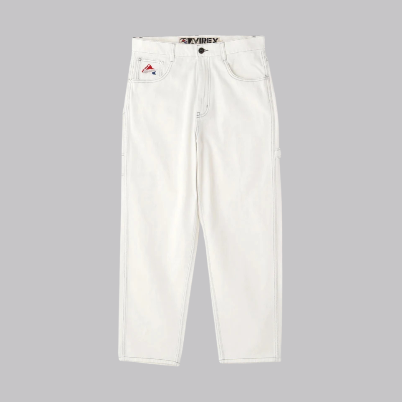 AVIREX VARSITY PAINTER PANTS  "WHITE" 7834911002-030
