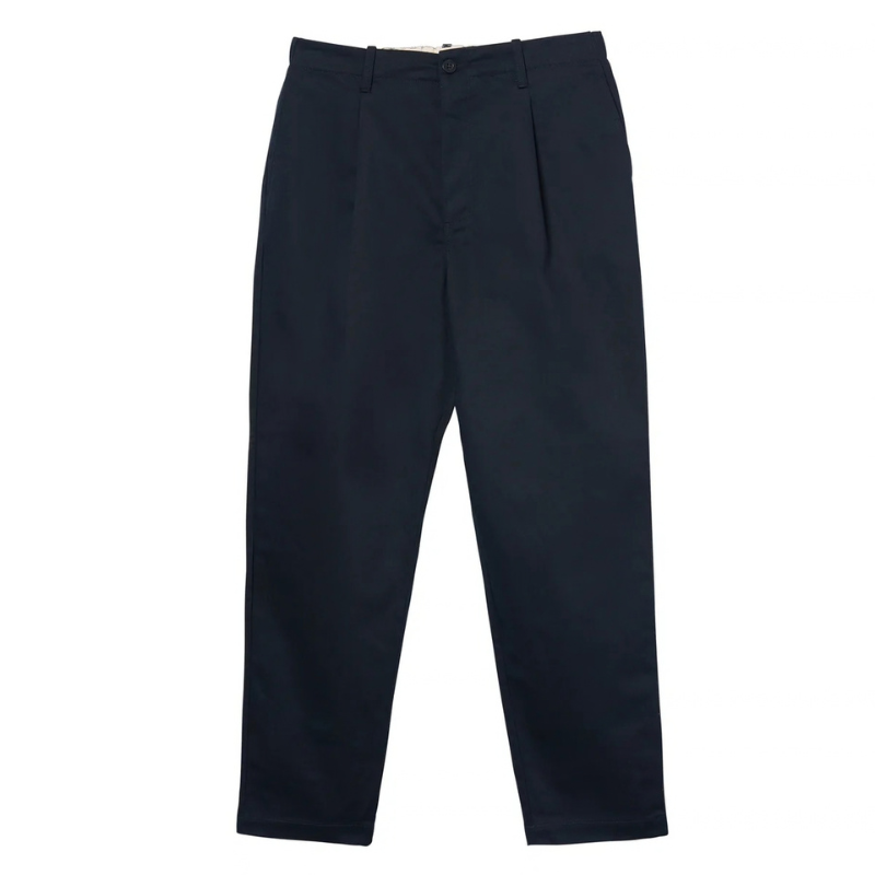 UNIVERSAL OVERALL TUCK TAPERED PANTS  "NAVY" PTF-05