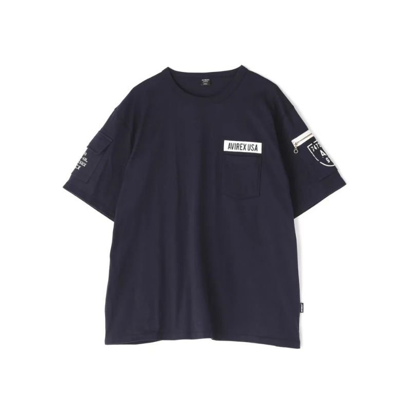 AVIREX FATIGUE S/S T-SHIRT "NAVY"  7835934010-120