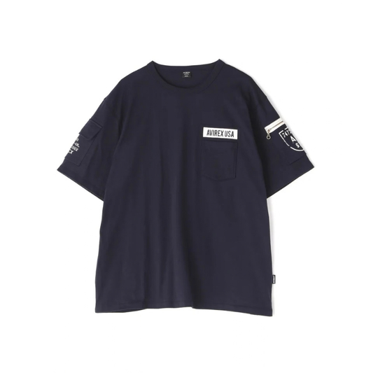 AVIREX FATIGUE S/S T-SHIRT "NAVY"  7835934010-120