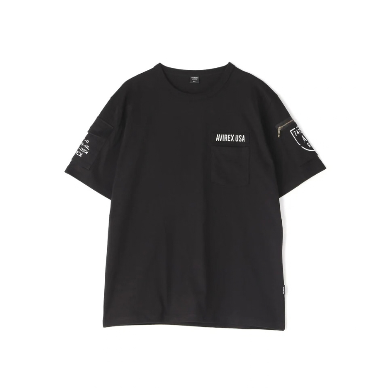 AVIREX FATIGUE S/S T-SHIRT "BLACK"  7835934010-010