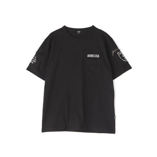 AVIREX FATIGUE S/S T-SHIRT "BLACK"  7835934010-010