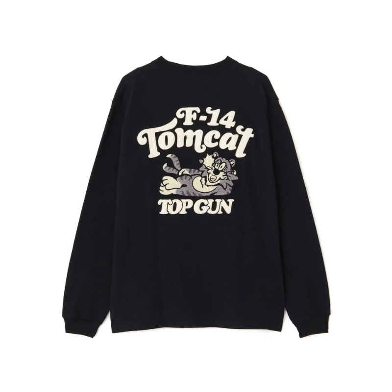 AVIREX SAGARA TOM CAT L/S T-SHIRT "BLACK"  7833930016-010